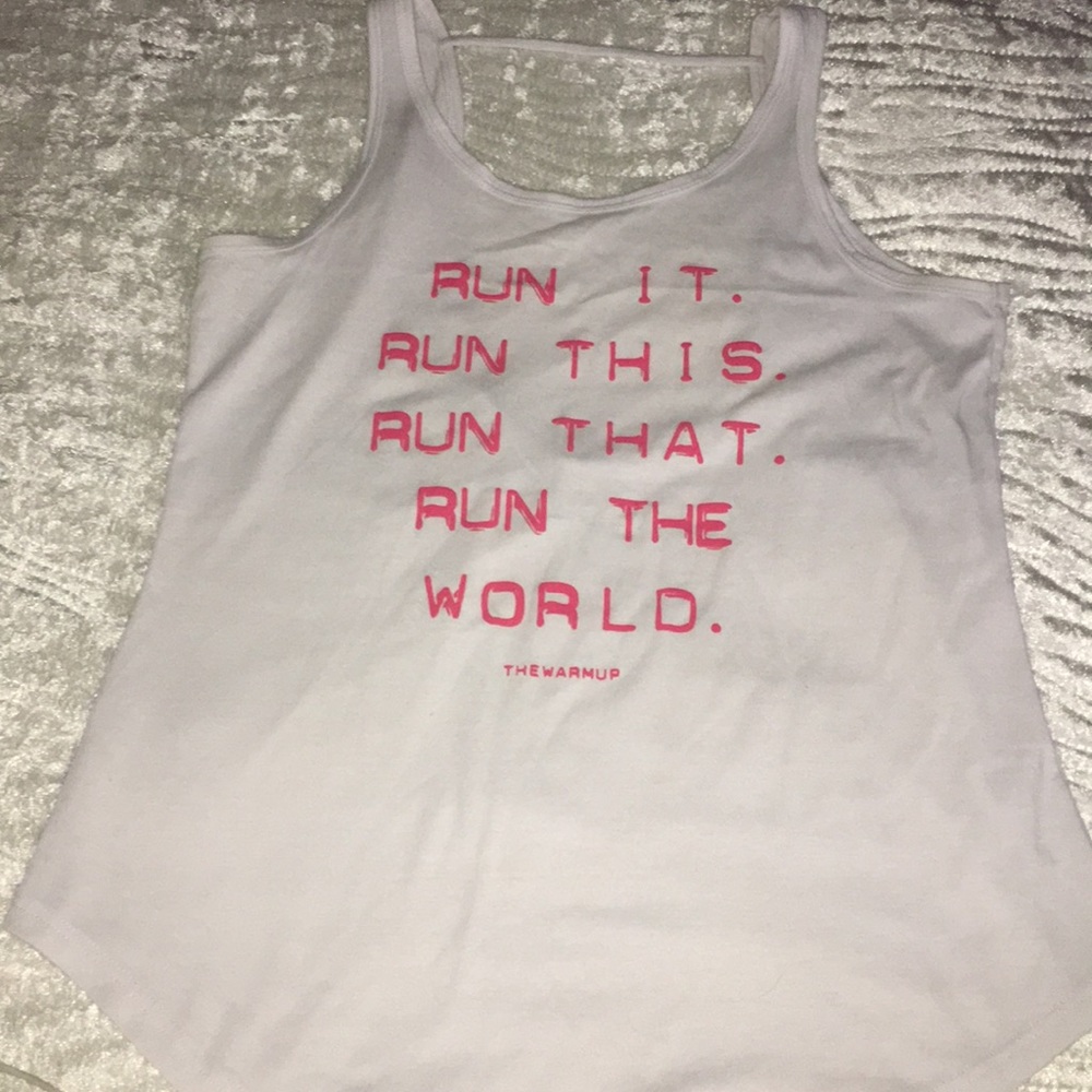 white workout tank top.